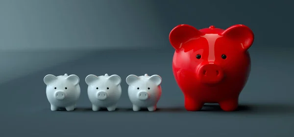 Piggy Bank Sparen Geld Investeringen — Stockfoto