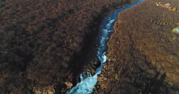 Luftaufnahme Des Berühmten Islands Mit Seiner Faszinierenden Einzigartigen Landschaft Flüssen — Stockvideo