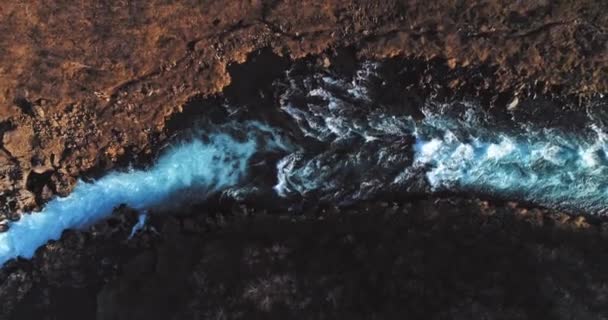 Luchtfoto Van Het Beroemde Ijsland Met Zijn Prachtige Fascinerende Unieke — Stockvideo