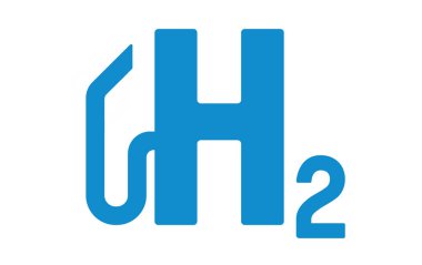 Benzin istasyonlarında H logosu var. h2 yanmalı motor için 