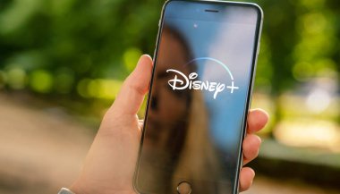 Aachen, Almanya - 07. Şubat 2020: Disney + Video Streamin