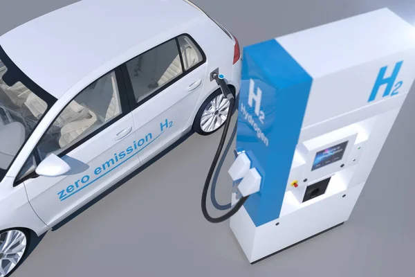 Logotipo Hidrogénio Distribuidor Combustível Dos Postos Gasolina Motor Combustão Para — Fotografia de Stock