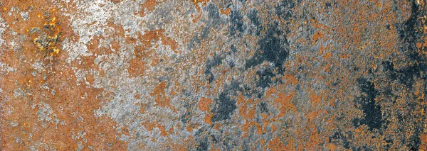 Grunge Rusty Dark Metal Background Texture Backdrop Large Size Banner — Stock Photo, Image