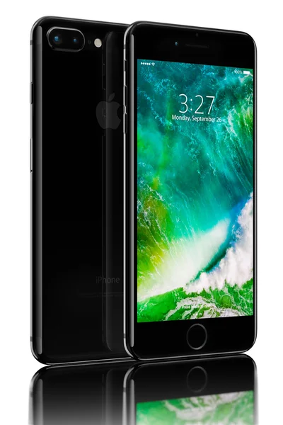 Jet Black iPhone 7 Plus — Stock Photo, Image