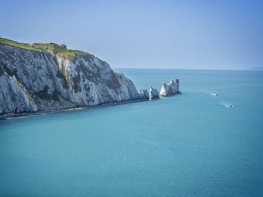The Needles rock formation on the Isle Of Wight England UK clipart