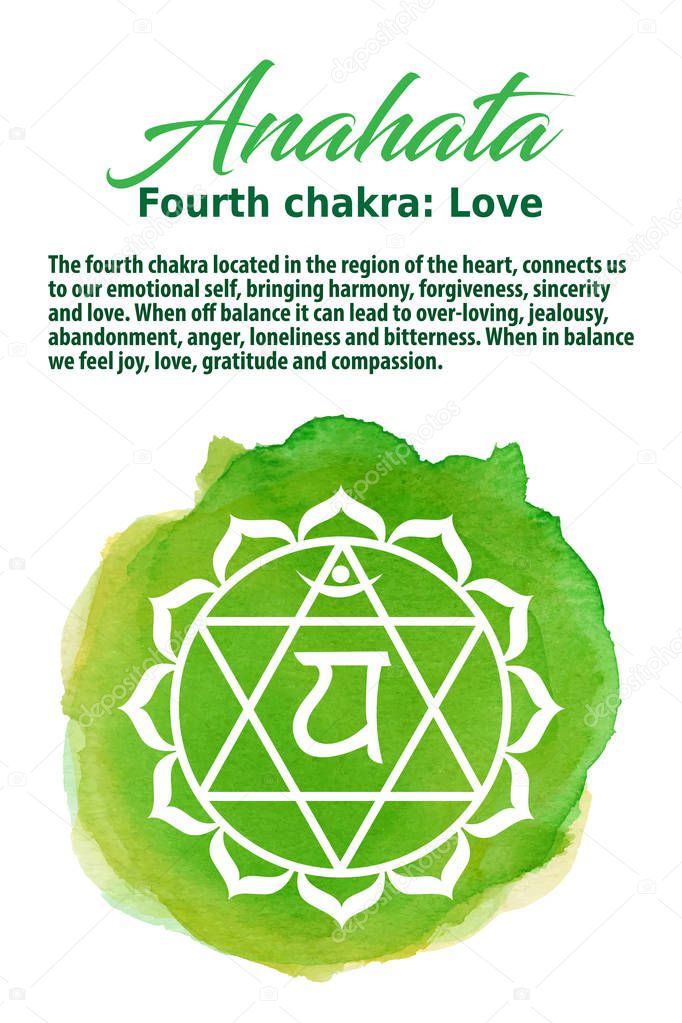The Heart Chakra vector illustration