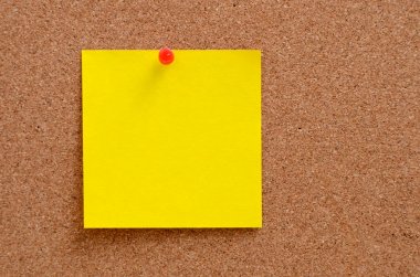 Corkboard pinned boş notları
