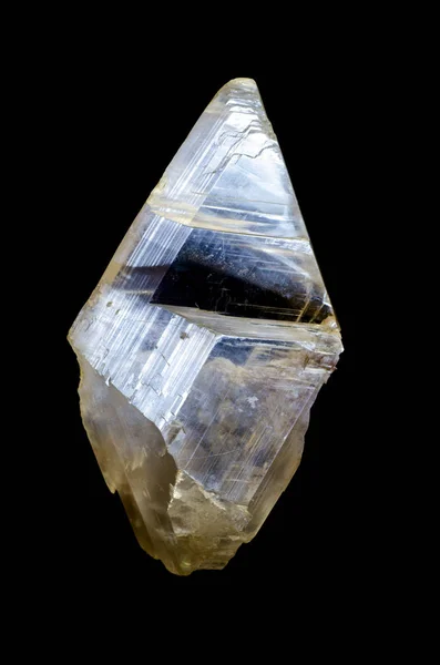 Quartz Crystal on black background — Stock Photo, Image