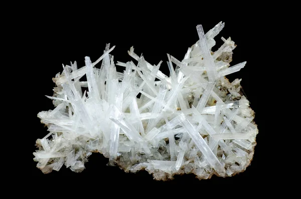 Quartz Crystal on black background — Stock Photo, Image