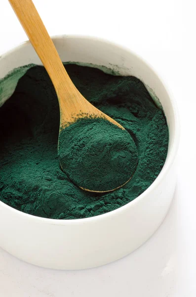 Bio-Spirulinapulver — Stockfoto