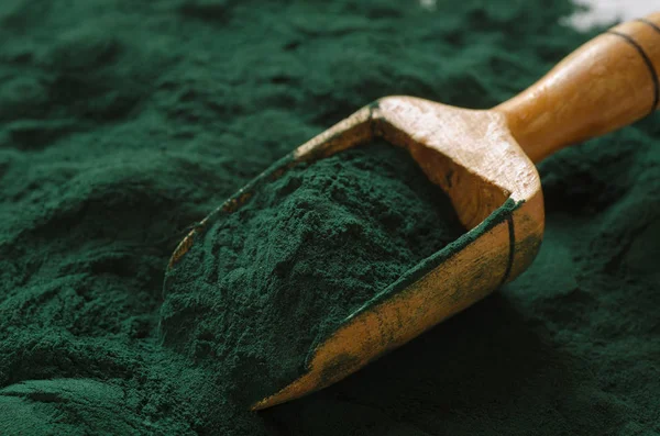 Organiczne spirulina powder — Zdjęcie stockowe