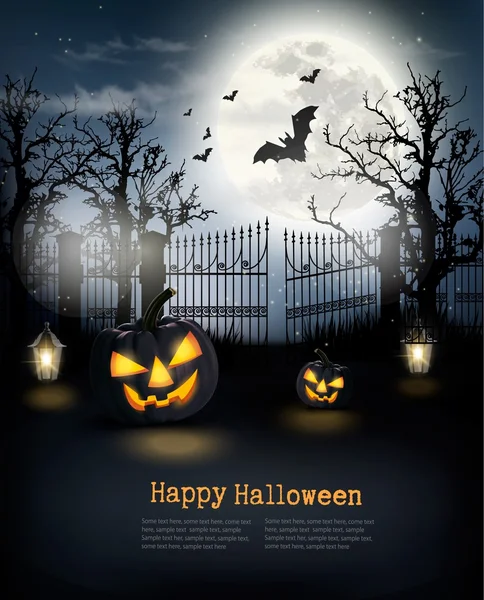 Halloween spooky background. Vector — Stock Vector