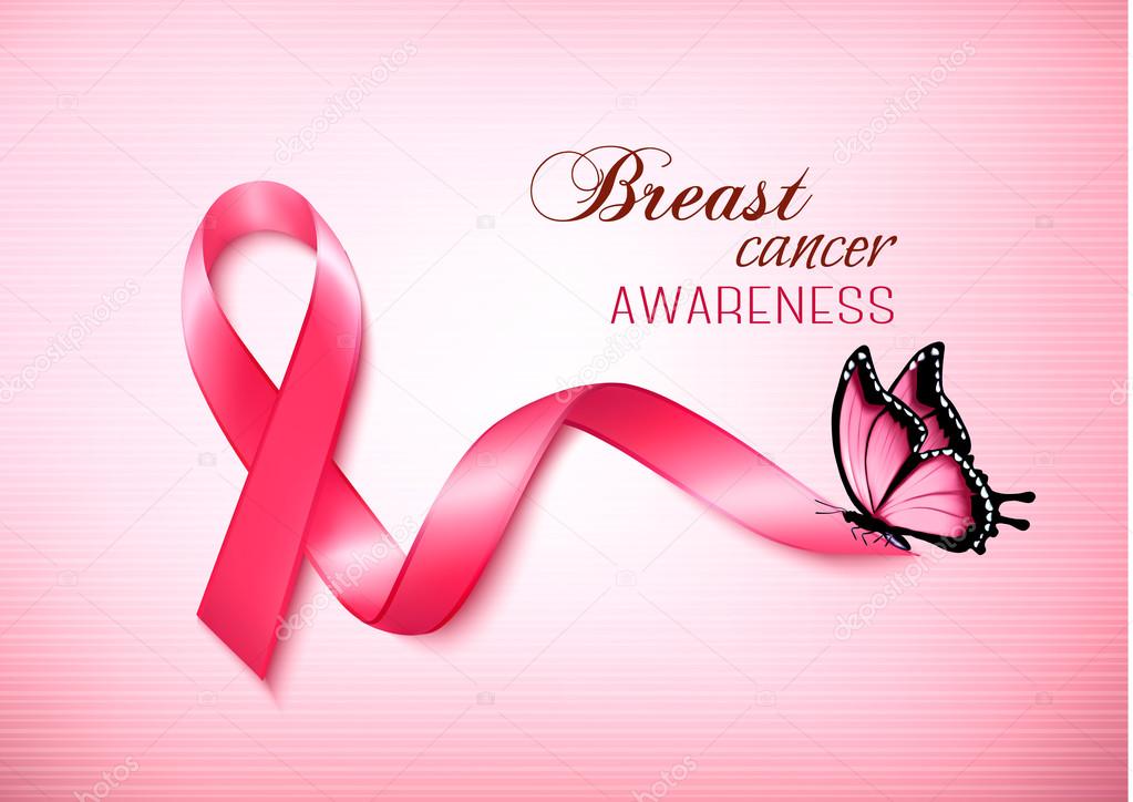 Male breast cancer awareness ribbon Royalty Free Vector