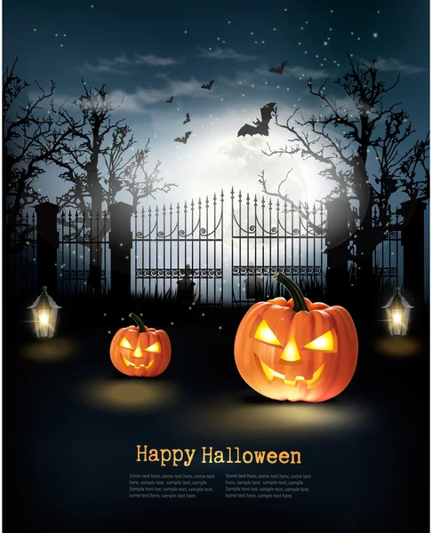 Halloween spooky background. Vector — Stock Vector