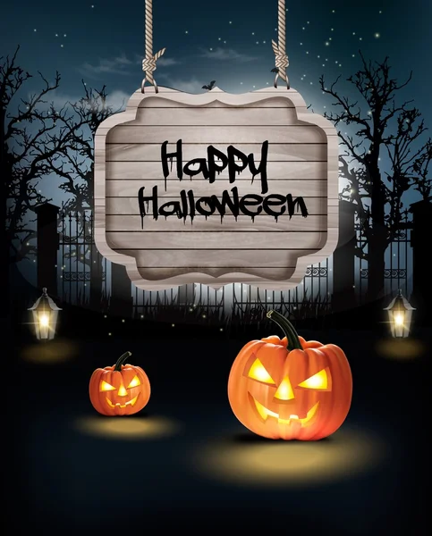 Halloween spooky achtergrond. Vector — Stockvector