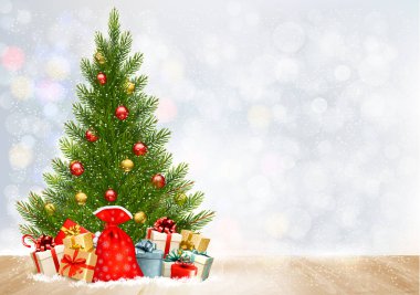 Ahşap zemin ve şeffaf bir arka duvar arka plan. Vektör