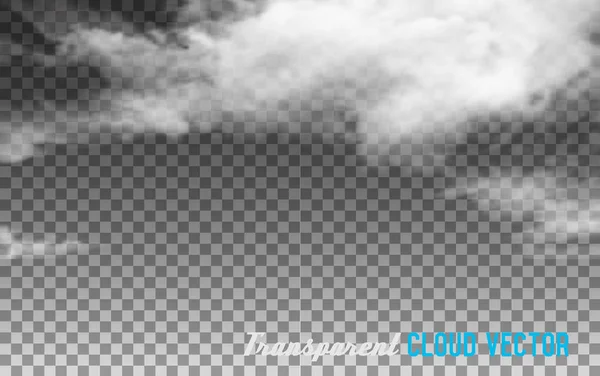 Transparent clouds. Vector. — Stock Vector