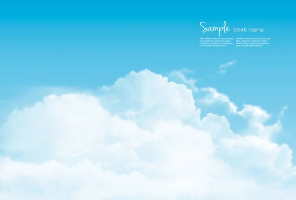 Ciel bleu avec nuages. Fond vectoriel. — Image vectorielle