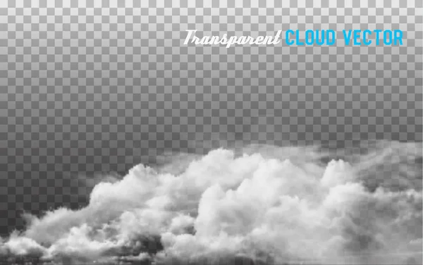 Wolken vector op transparante achtergrond. — Stockvector