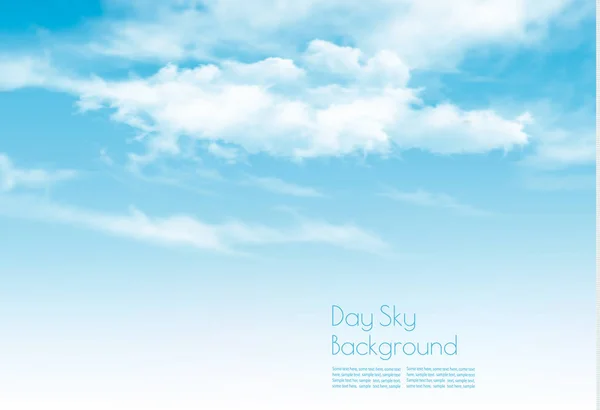 Γαλάζιο του ουρανού με σύννεφα. Φύση φόντο. Διάνυσμα. — Διανυσματικό Αρχείο
