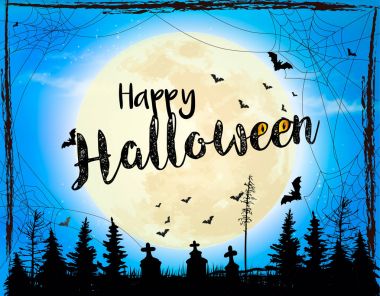 Cadılar Bayramı ürkütücü arka plan. Vektör