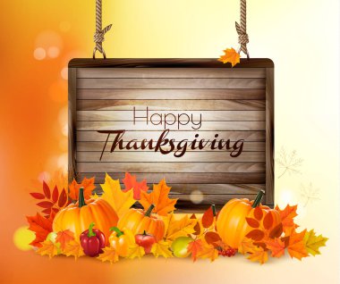 Sonbahar sebze ve colorfu mutlu şükran günü arka plan