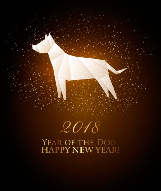 2018 yıl köpek takvimi. Vektör. 