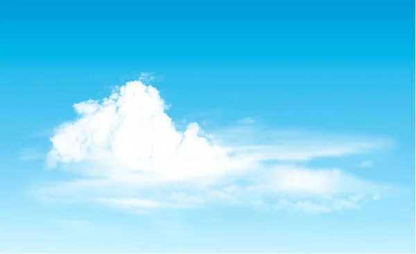 Blauer Himmel mit Wolkenpanorama. Vektorhintergrund. — Stockvektor