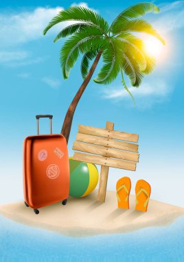 arka plan tropik ada ile seyahat. yaz tatil kavramı 