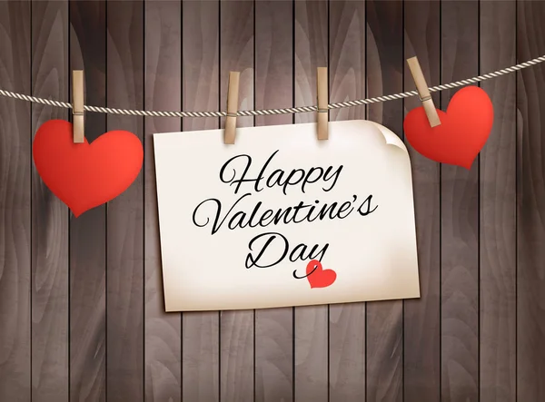 Happy Valentine's day background with hearts. Vector. — Stock Vector