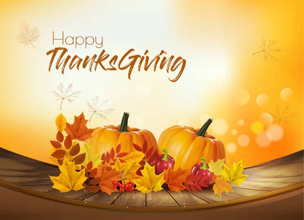 Joyeux Thanksgiving Fond de vacances avec des légumes d'automne et Illustrations De Stock Libres De Droits