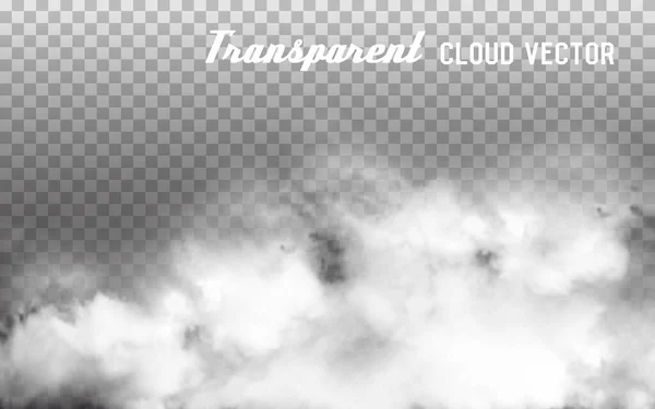 Wolken Vektor Auf Transparentem Hintergrund — Stockvektor