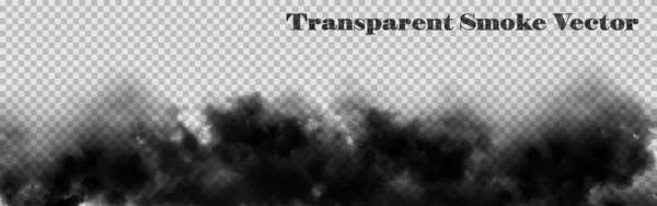 Transparant Een Black Smoke Panorama Vectorillustratie — Stockvector