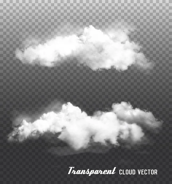 Vecteur Nuages Sur Fond Transparent — Image vectorielle