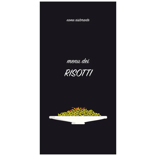 Tarjeta de menú para risotto — Archivo Imágenes Vectoriales