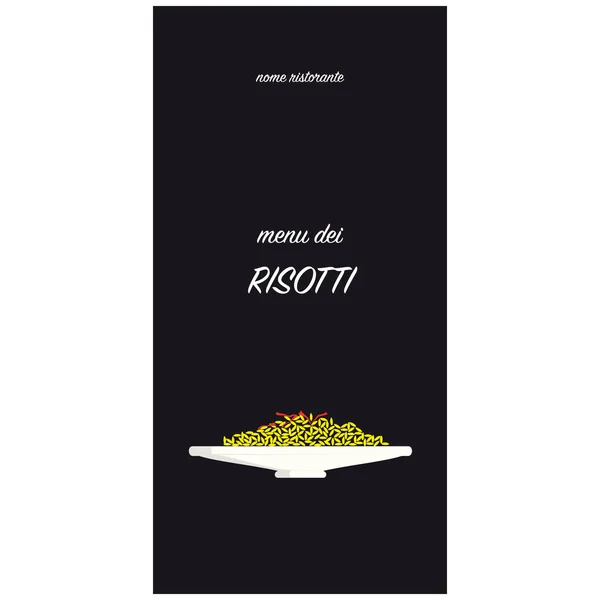 Risotto için menü kartı