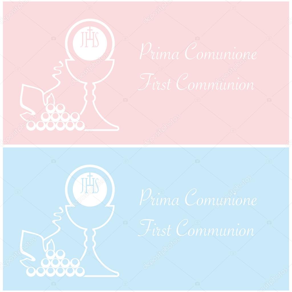 Chalice with the host and cluster of grapes