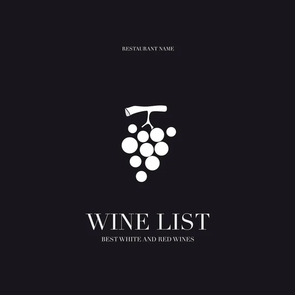 Copertina per il menu dei vini — Vettoriale Stock