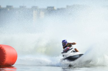 Bucharest, Romanya-23 Eylül: profesyonel jet ski biniciler co