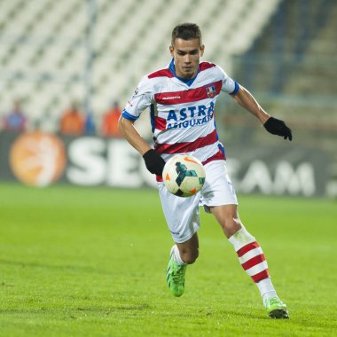 Galati, Romanaia - 19 Ekim: Tanımlanamayan futbol oyuncuları com