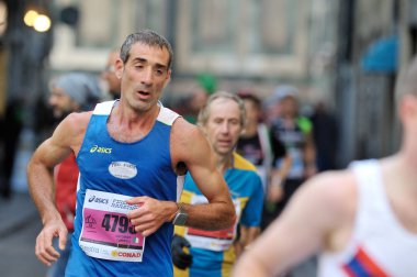 Florence, İtalya - 17 Mayıs 2015: geleneksel yıllık marathon ben