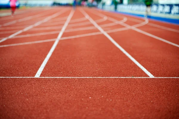 Red Asphalt for runners. — Stock Photo, Image