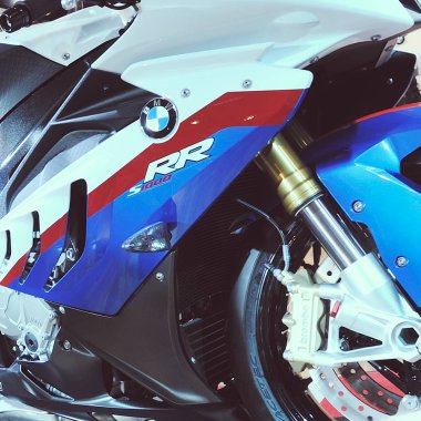 Bucharest, Romanya - 25 Şubat: Bmw Rr1000 motosiklet detay 