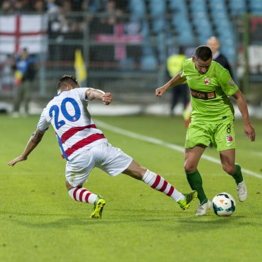 Galati, Romanya - 30 Eylül: Bilinmeyen futbolcuların gerçekleştirmek