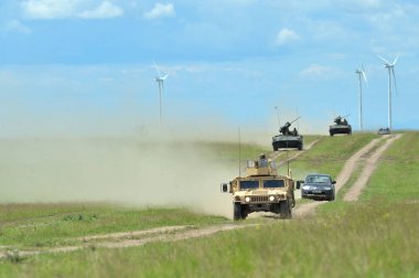 Galati, Romanya - 15 Mayıs: Rumen askeri p makine mücadele