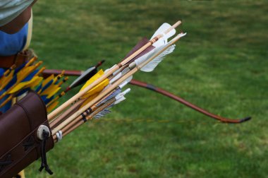 Deri titreme renkli oklar. Ayrıntı