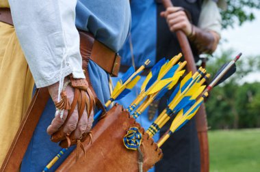 Deri titreme renkli oklar. Ayrıntı