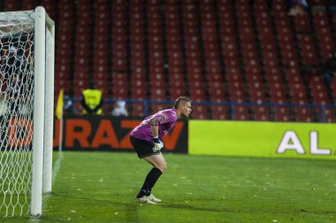 Galati, Romanaia-19 Ekim: tanımlanamayan futbol oyuncu comp