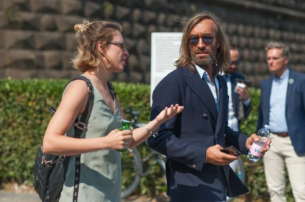 Florens Italien Juni Mode Personer Pitti Immagine Uomo Florens Italien — Stockfoto