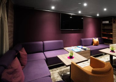 Belgrad, Sırbistan, 11 Eylül 2015: Restoran o lüks iç